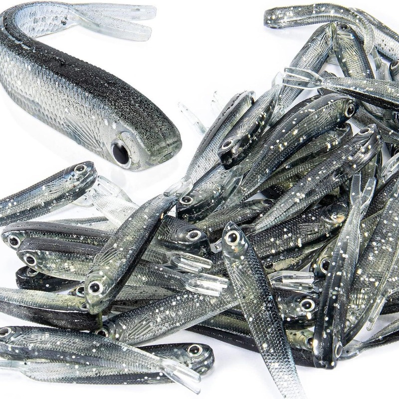 Fishing Lure Soft Plastic - 10/20/30 Peças Isca Artificial Minnow de